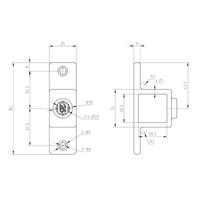 Doos Oogdeel dubbele lip - zwart - vierkant - 25 mm (160 stuks)